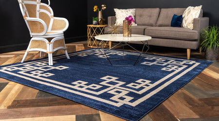 Aegean Labyrinth Collection Area Rug -  Rhodes