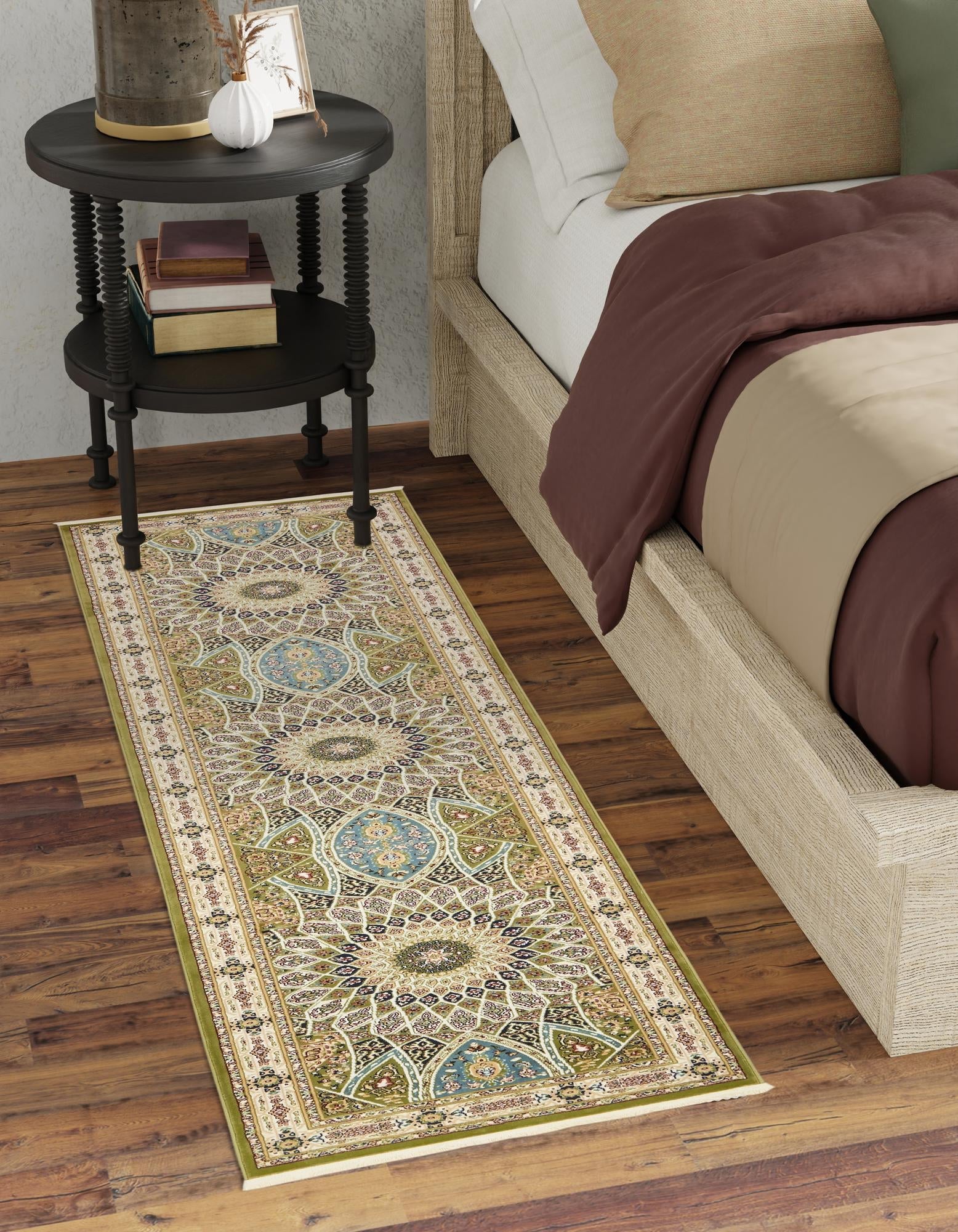 Persian Elegance Collection Area Rug -  Hamedan (Green)