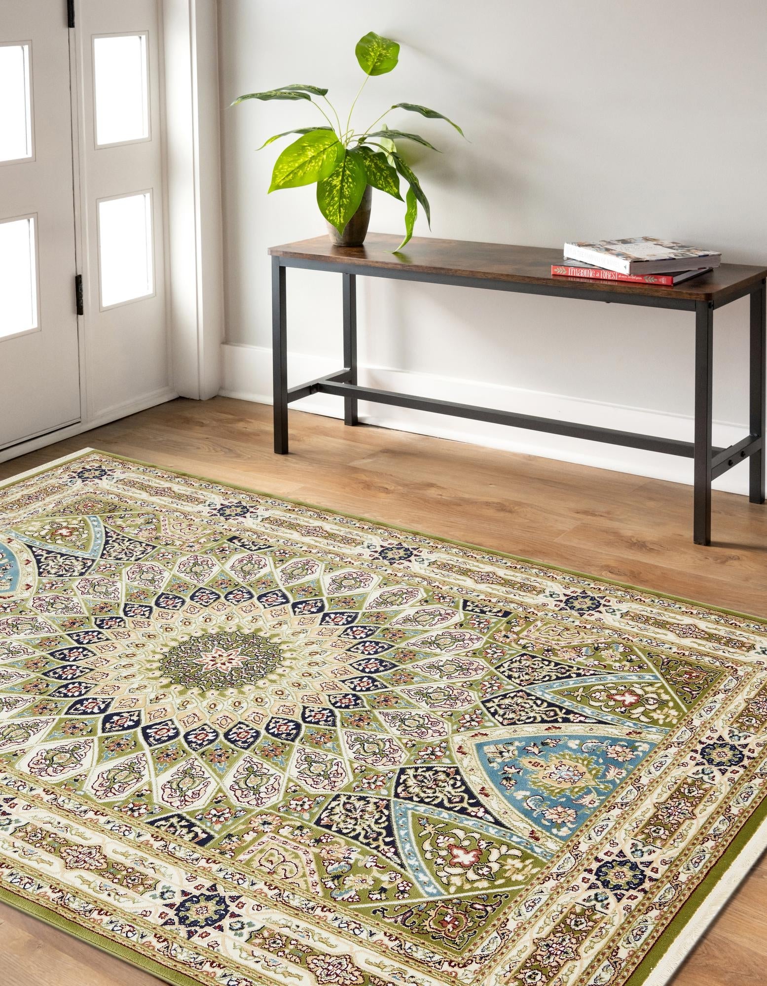 Persian Elegance Collection Area Rug -  Hamedan (Green)