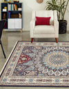 Persian Elegance Collection Area Rug -  Hamedan (Navy Blue) Rectangle Navy Blue  lifestyle 8