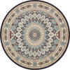 Persian Elegance Collection Area Rug -  Hamedan (Navy Blue) Round Navy Blue  lifestyle 3