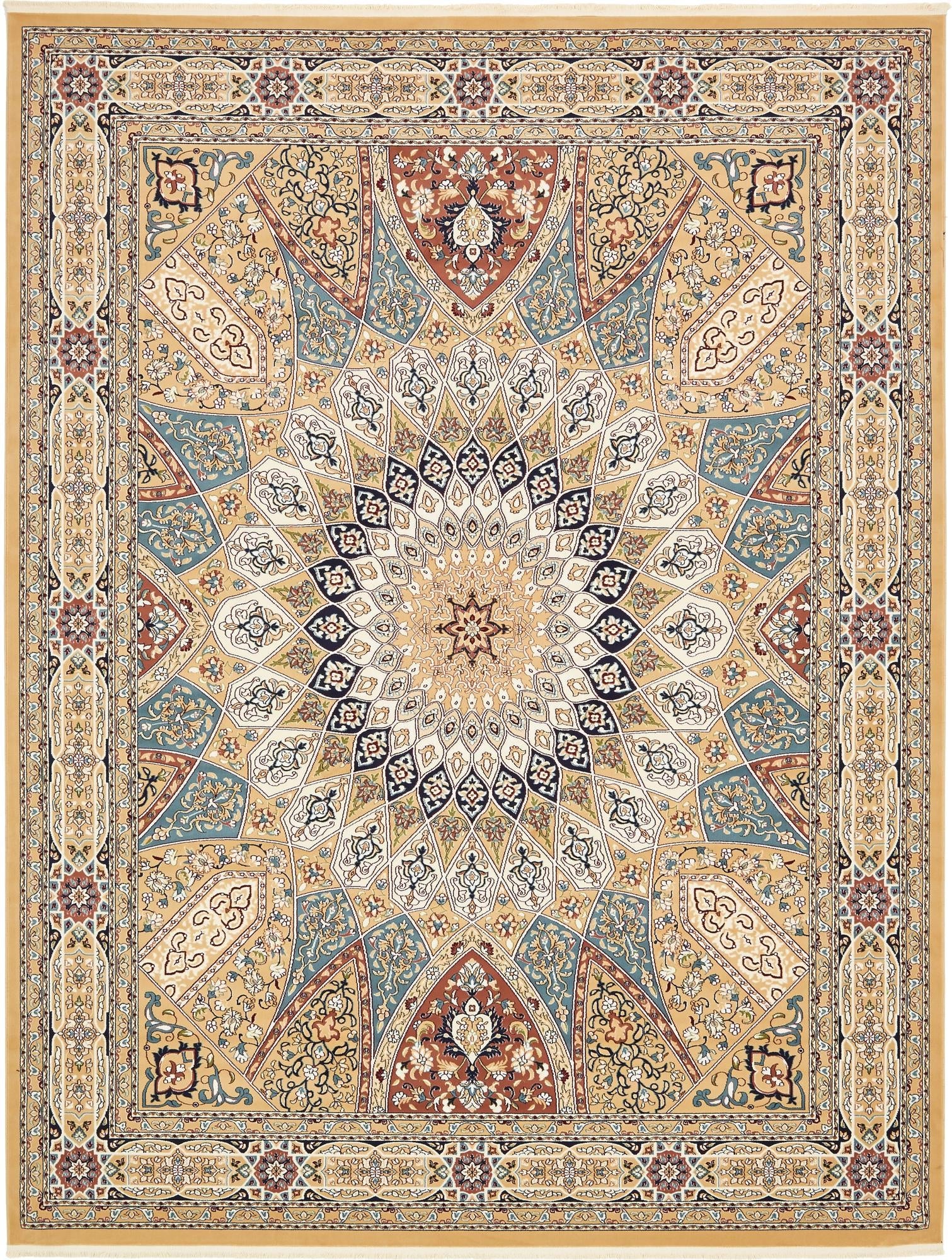 Persian Elegance Collection Area Rug -  Hamedan (Beige)