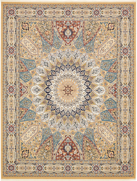 Persian Elegance Collection Area Rug -  Hamedan (Beige)