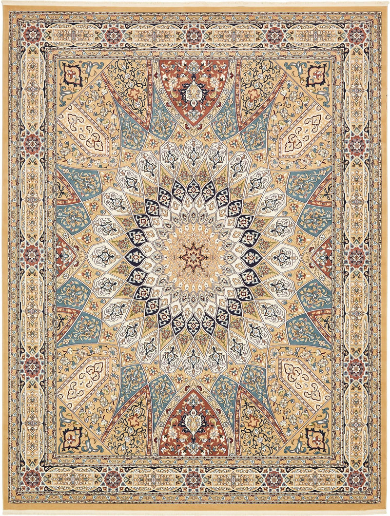 Persian Elegance Collection Area Rug -  Hamedan (Beige) Rectangle Beige Main