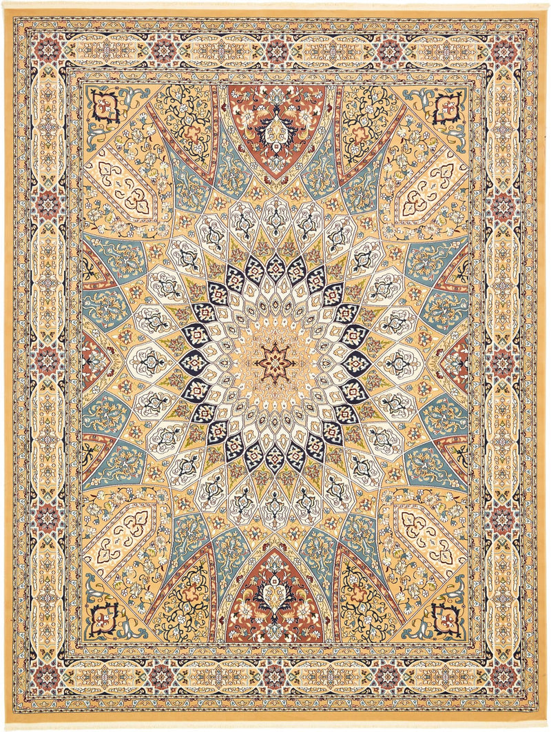 Persian Elegance Collection Area Rug -  Hamedan (Beige) Rectangle Beige  lifestyle 2