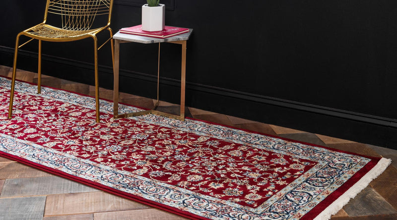 Persian Elegance Collection Area Rug -  Ardabil Runner Burgundy  lifestyle 50