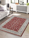 Persian Elegance Collection Area Rug -  Ardabil Rectangle Burgundy  lifestyle 49