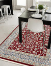 Persian Elegance Collection Area Rug -  Ardabil Rectangle Burgundy  lifestyle 59