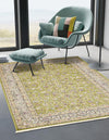 Persian Elegance Collection Area Rug -  Ardabil Rectangle Green  lifestyle 14