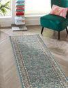 Persian Elegance Collection Area Rug -  Ardabil Runner Blue  lifestyle 112