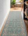 Persian Elegance Collection Area Rug -  Ardabil Runner Blue  lifestyle 127