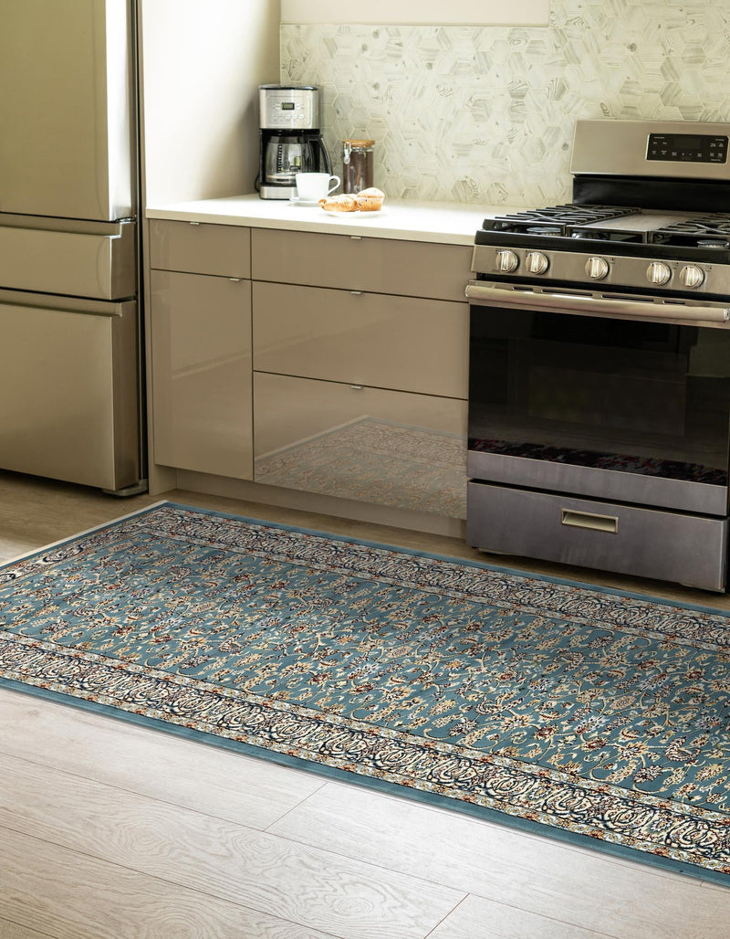 Persian Elegance Collection Area Rug -  Ardabil Runner Blue  lifestyle 212