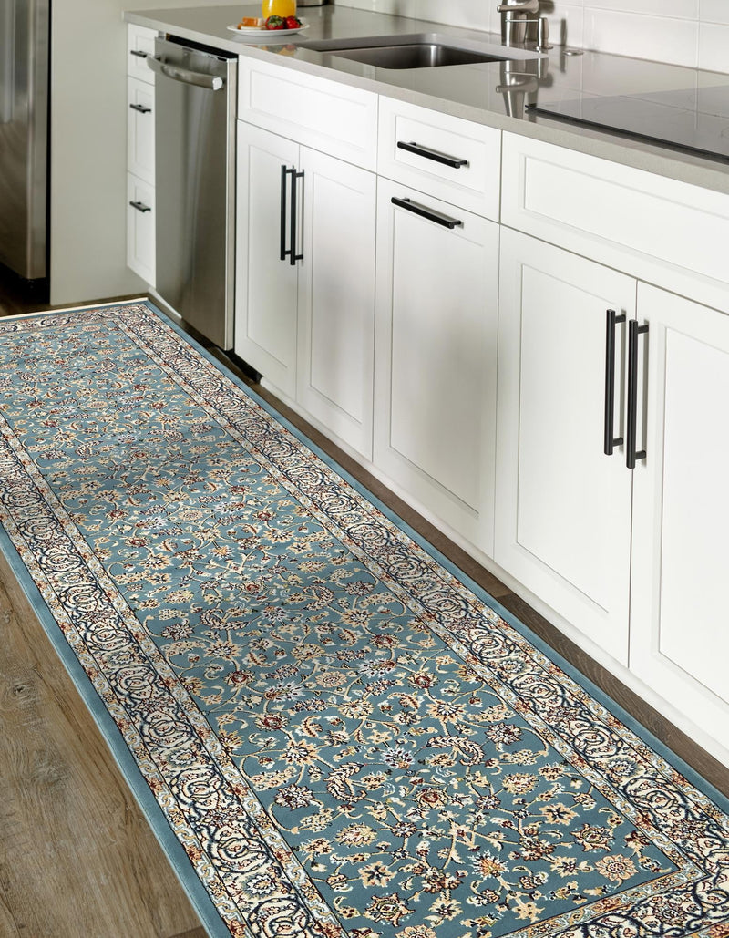 Persian Elegance Collection Area Rug -  Ardabil Runner Blue  lifestyle 227