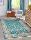 Persian Elegance Collection Area Rug -  Ardabil Rectangle Blue  lifestyle 9