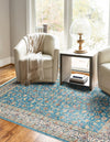 Persian Elegance Collection Area Rug -  Ardabil Rectangle Blue  lifestyle 27