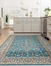 Persian Elegance Collection Area Rug -  Ardabil Rectangle Blue  lifestyle 51