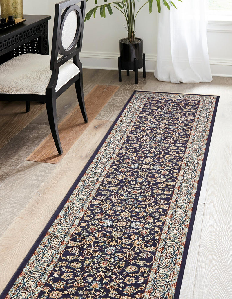 Persian Elegance Collection Area Rug -  Ardabil Runner Navy Blue  lifestyle 170