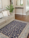 Persian Elegance Collection Area Rug -  Ardabil Rectangle Navy Blue  lifestyle 16