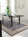 Persian Elegance Collection Area Rug -  Ardabil Rectangle Navy Blue  lifestyle 22