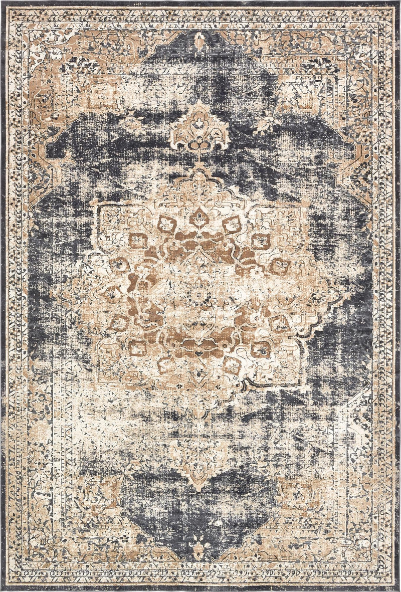 Coastal Manor Collection Area Rug -  Pelican Rectangle Dark Blue Main