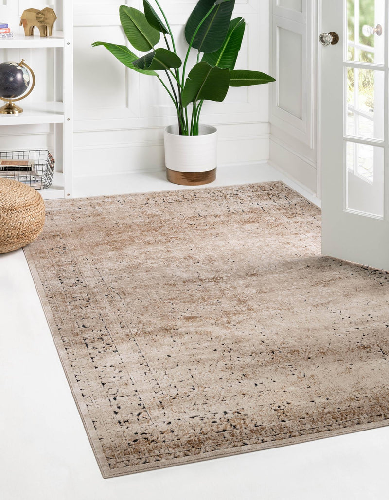 Coastal Manor Collection Area Rug -  Marina Rectangle Beige  lifestyle 3