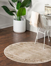 Coastal Manor Collection Area Rug -  Marina Round Beige  lifestyle 43