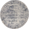 Coastal Manor Collection Area Rug -  Marina Round Blue Gray  lifestyle 31