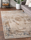 Coastal Manor Collection Area Rug -  Pierpoint Rectangle Blue Cream  lifestyle 2