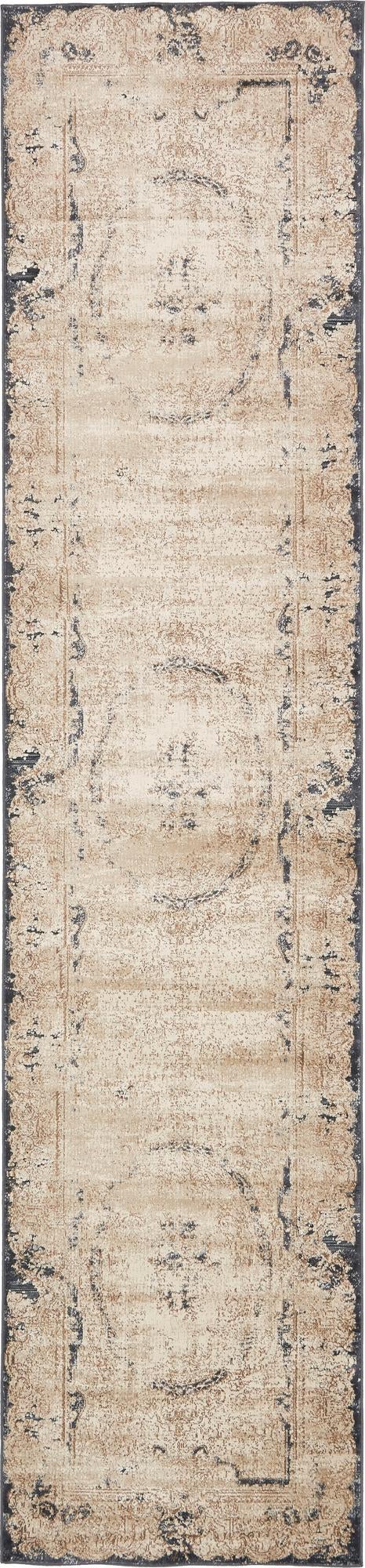 Coastal Manor Collection Area Rug -  Tidewater Runner Cream  lifestyle 14