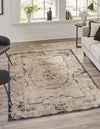 Coastal Manor Collection Area Rug -  Tidewater Rectangle Cream  lifestyle 2