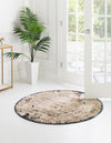 Coastal Manor Collection Area Rug -  Tidewater Round Cream  lifestyle 21