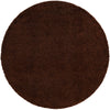 Plush Oasis Collection Area Rug - Serenity (Chocolate Brown) Round Chocolate Brown Main