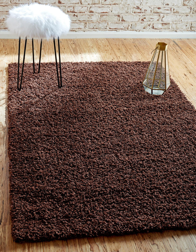 Plush Oasis Collection Area Rug - Serenity (Chocolate Brown) Rectangle Chocolate Brown  lifestyle 32