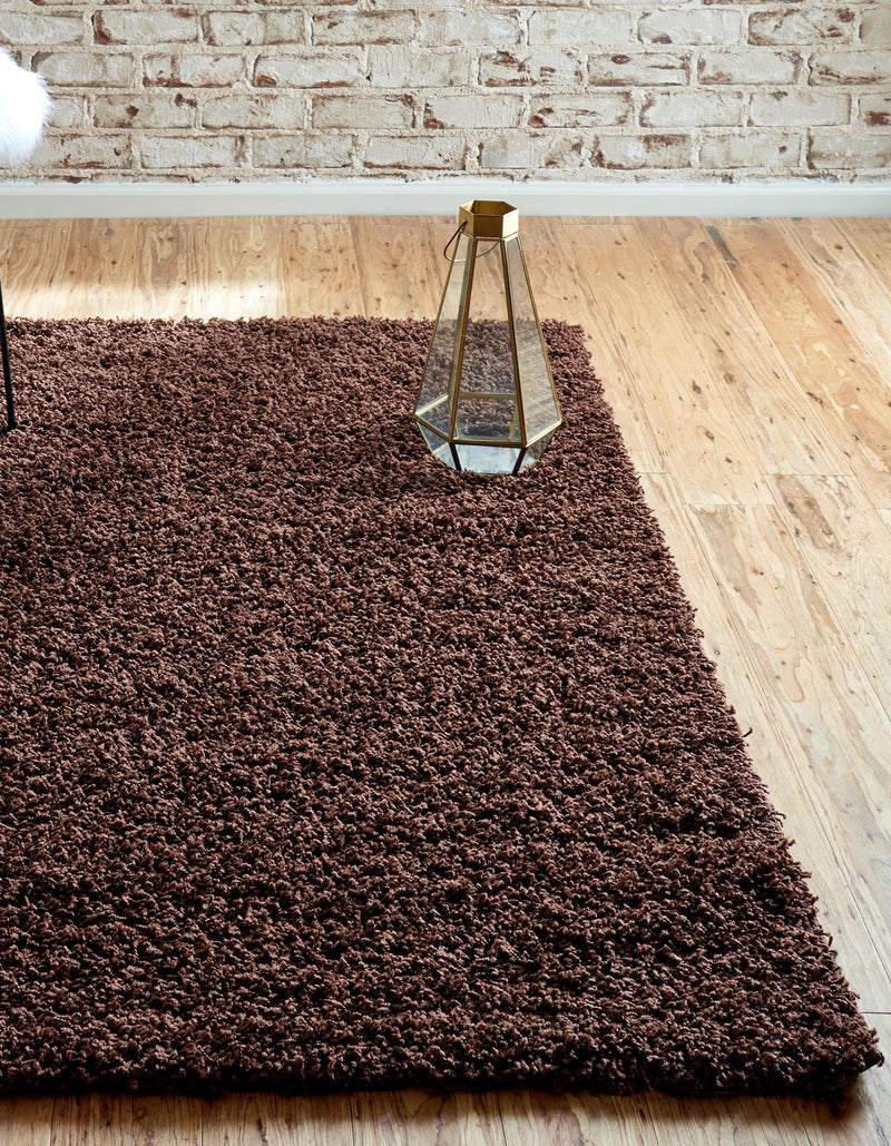 Plush Oasis Collection Area Rug - Serenity (Chocolate Brown) Rectangle Chocolate Brown  lifestyle 33