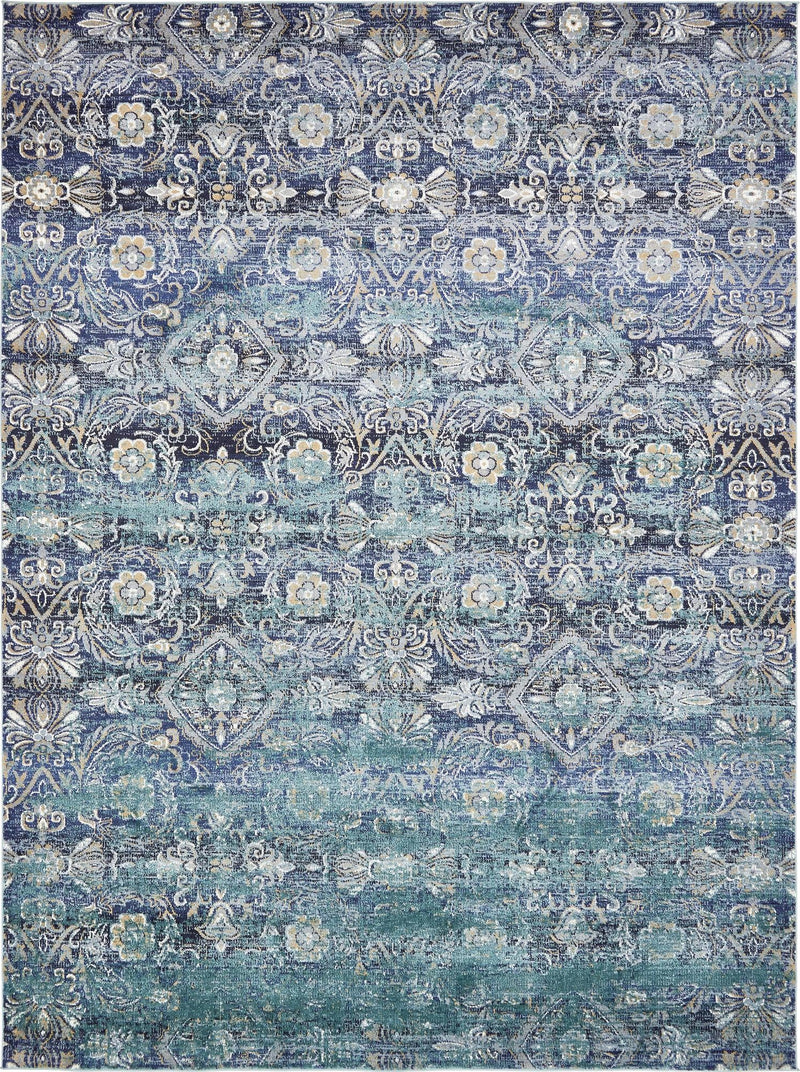 Charleston Elegance Collection Area Rug -  Magnolia Rectangular Teal  lifestyle 11