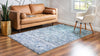 Charleston Elegance Collection Area Rug -  Magnolia Rectangle Teal  lifestyle 3