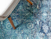 Charleston Elegance Collection Area Rug -  Magnolia Rectangle Teal  lifestyle 6