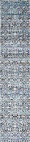 Charleston Elegance Collection Area Rug -  Magnolia Runner Teal  lifestyle 12