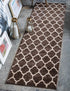 Lattice Gardens Collection Area Rug -  Bloomfield (Chocolate Brown)