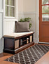 Lattice Gardens Collection Area Rug -  Bloomfield (Chocolate Brown)