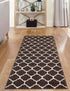 Lattice Gardens Collection Area Rug -  Bloomfield (Chocolate Brown)