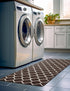 Lattice Gardens Collection Area Rug -  Bloomfield (Chocolate Brown)