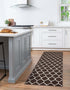 Lattice Gardens Collection Area Rug -  Bloomfield (Chocolate Brown)