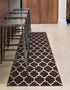 Lattice Gardens Collection Area Rug -  Bloomfield (Chocolate Brown)