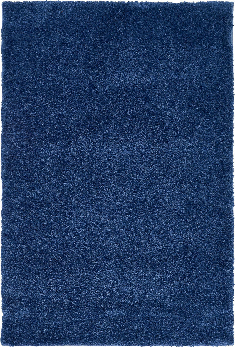 Solid Shag Seaside Collection Area Rug - Azure Cove (Navy Blue) Rectangle Navy Blue Main