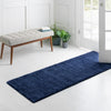 Solid Shag Seaside Collection Area Rug - Azure Cove (Navy Blue) Runner Navy Blue  lifestyle 93