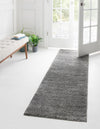 Solid Shag Seaside Collection Area Rug - Azure Cove (Gray) Runner Gray  lifestyle 21