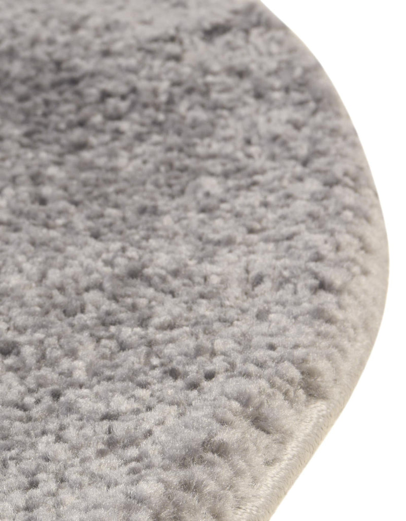 Solid Shag Seaside Collection Area Rug - Azure Cove (Gray) Round Gray  lifestyle 40