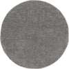 Solid Shag Seaside Collection Area Rug - Azure Cove (Gray) Round Gray  lifestyle 17