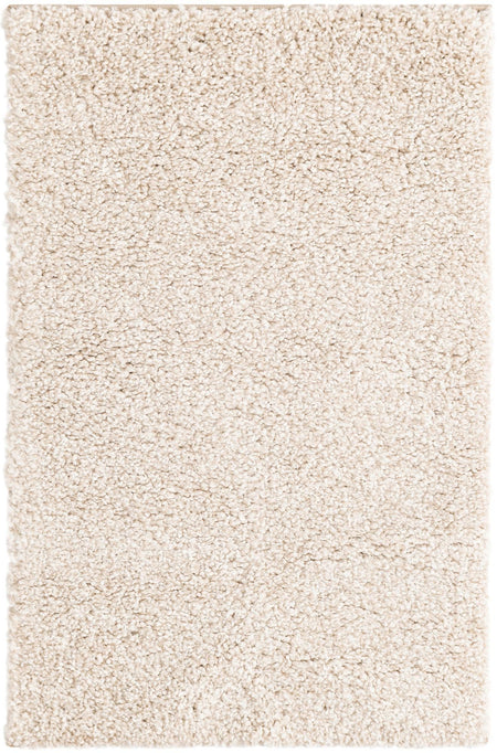 Solid Shag Seaside Collection Area Rug - Azure Cove (Ivory)